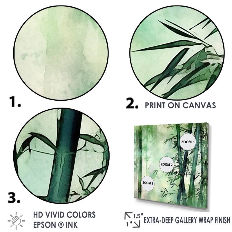 Designart "Bamboo Forest Intesed Field" Bamboo Wall Art Bed Bath